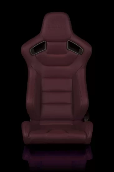 (image for) Braum Elite Maroon Leatherette Reclining Seats - Pair