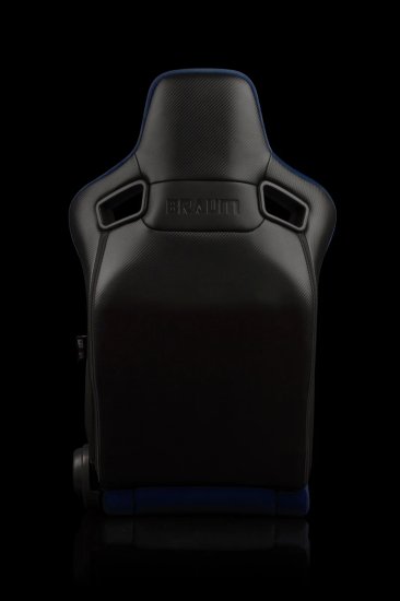 (image for) Braum Elite Blue Cloth Sport Reclining Seats -Black Stitches - Pair