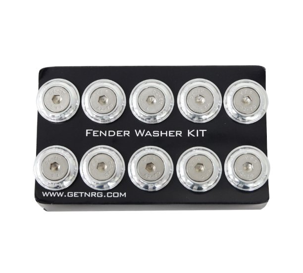 (image for) NRG 10 PIECE FENDER WASHER KIT - SILVER - Click Image to Close