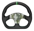 (image for) NRG FLAT BOTTOM CARBON FIBER CENTER LEATHER STEERING WHEEL