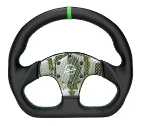 NRG FLAT BOTTOM CARBON FIBER CENTER LEATHER STEERING WHEEL