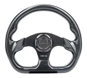 NRG CARBON FIBER STEERING WHEEL FLAT BOTTOM