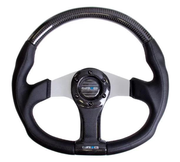 (image for) NRG CARBON FIBER STEERING WHEEL OVAL SHAPE - Click Image to Close