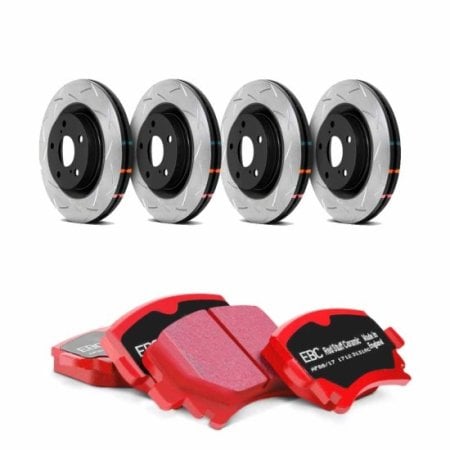 (image for) DBA Genesis G70 Brembo Slotted Rotors & EBC Brake Pads Package 2019 – 2023