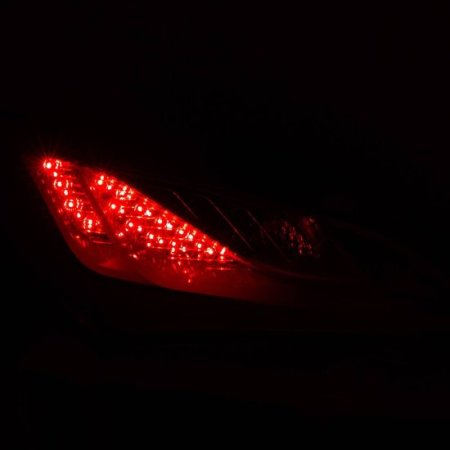 (image for) ANZO GENESIS COUPE CHROME HOUSING CLEAR LENS LED TAIL LIGHTS 2010 – 2016