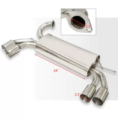 (image for) JDM Sport Genesis Coupe 2.0T Stainless Steel Burnt Tips Cat Back Exhaust System 2010 - 2014