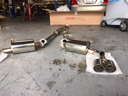 (image for) Jun B.L. Genesis Coupe 3.8 Type R Polished or Burnt Tips Cat Back Exhaust System 2010 - 2016