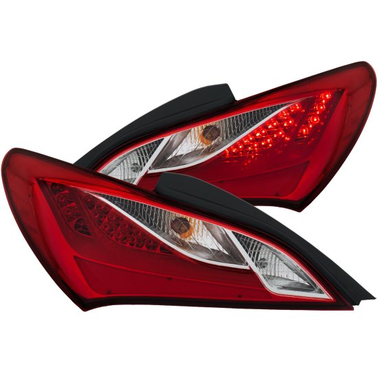 (image for) ANZO GENESIS COUPE CHROME HOUSING CLEAR LENS LED TAIL LIGHTS 2010 – 2016 - Click Image to Close