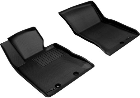 (image for) 3D MAXpider GENESIS COUPE Front & Rear Floor Mats KAGU BLACK 2010 - 2016