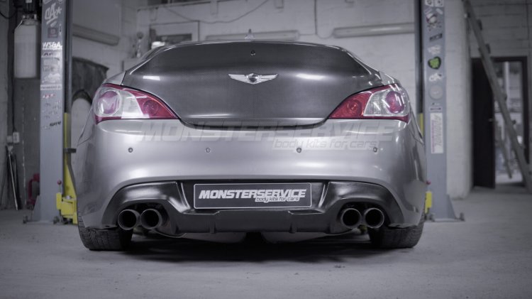 (image for) Monster Service Genesis Coupe ABS Plastic Rear Diffuser 2010 - 2016