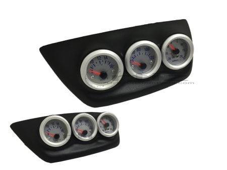 (image for) Ortiz Customs Genesis Coupe Triple Gauge Pod Bezel (Blue Screen Bezel)