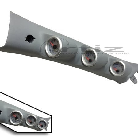 (image for) Ortiz Customs Genesis Coupe Gray Triple Gauge Pod (Pillar)