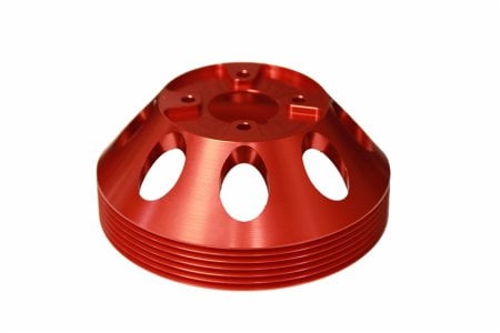 (image for) Torque Solution Genesis Coupe 3.8 Red Lightweight Waterpump Pulley 2010 – 2016