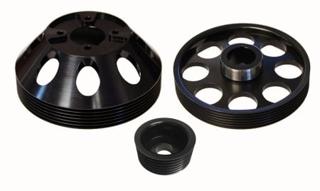 (image for) Torque Solution Genesis Coupe 3.8 Black Lightweight Pulley Set 2010 - 2016