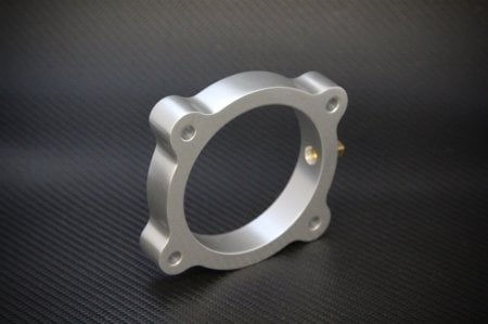 (image for) Torque Solution Genesis Coupe 3.8 Silver Throttle Body Spacer 2013 - 2016 