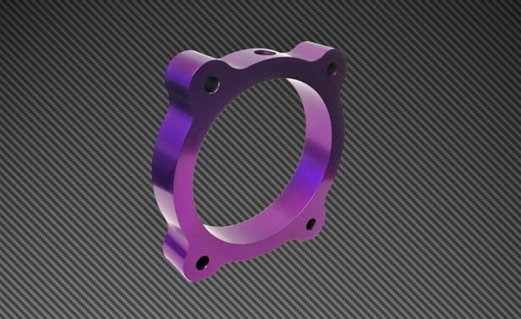 (image for) Torque Solution Genesis Coupe 3.8 Purple Throttle Body Spacer 2013 - 2016 