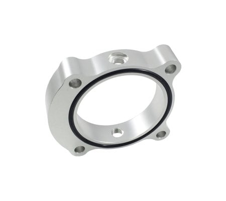 (image for) Torque Solution Genesis Coupe 2.0T Silver Throttle Body Spacer 2013 - 2014