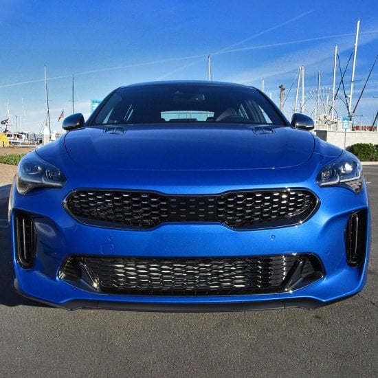 (image for) Spec-D KIA Stinger Front Lip Matte Black 3PC 2018 – 2021 - Click Image to Close